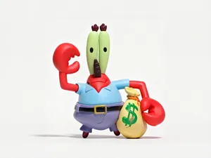 蟹老板-海绵宝宝动画片周边手办摆件-儿童涂色玩具
