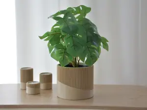 Japandi Fluted Pot