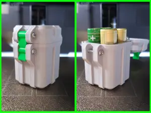 Rugged 18650 battery carry box - 4 batteries