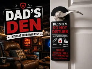 Dad's Den - Door Hanger
