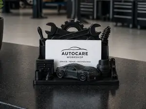 Business Card Holder - Car Mechanic