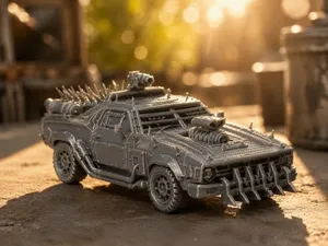 Apocalypse Survivor Car Statue