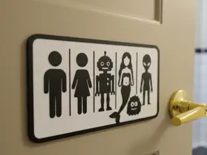 WC-Schild für Mensch & Mythos II
