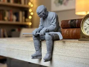 Sad Hockey Player Edge Sitter Figurine!