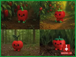 Bell Pepper, Cherry, Strawberry, and Tomato buddys