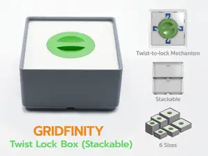 Gridfinity Twist Lock Box (Stackable)