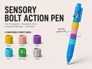 Sensory Bolt Action Pen – Pilot G2 Compatible