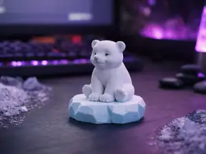 Süßer Eisbär auf einer Eisscholle