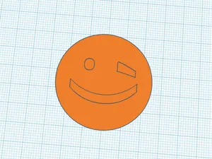 Winking Smiley Face Cup Coaster