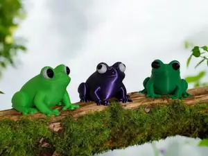 Frog with articulated eyes