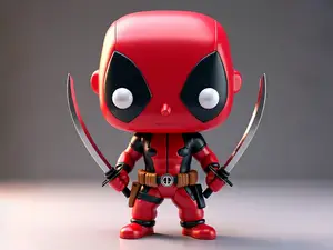 DeadPool pop figurine, smart multi part, to paint