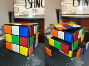 Cubo di  Rubik -  20cm con 4 cassetti nascosti