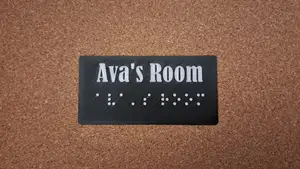 Braille Name - Ava's Room