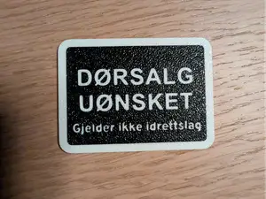 Norwegian "No Soliciting" Sign | Dørsalg Uønsket