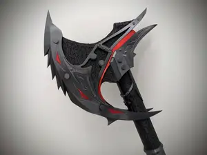 Daedric War Axe - Skyrim (No Glue)