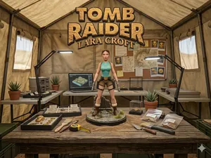 Classic Lara Croft - Retro Low Poly Mini