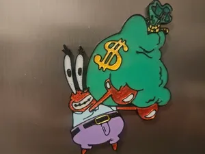 Mr Krabs with money bag Fridge magnet Spongebob