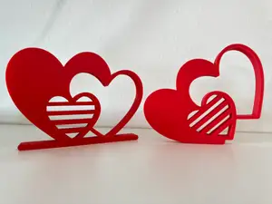 Drei Herzen voller Liebe mit Aufsteller