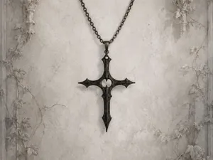 Collana croce gotica 10 Min