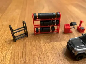 wheel rack 1/64 scale car diorama garage racing