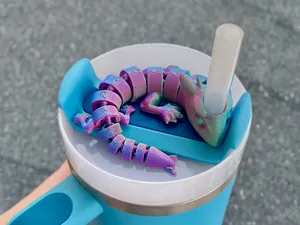 Articulated Flexi Dragon Straw Topper