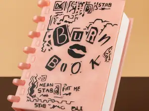 Burn book mean girls box for makeup storage