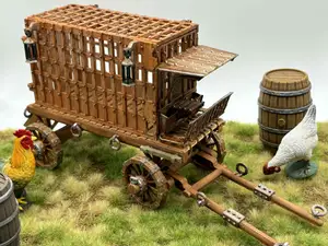 Medieval Prison Wagon |Terrain & Diorama Cart