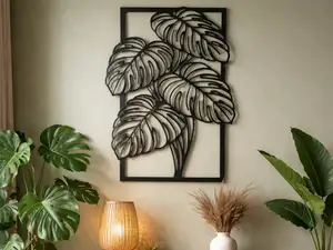 Monstera leaf wall decoration