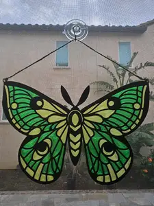 Luna Moth Stained Glass