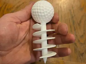 Prank staked golf ball