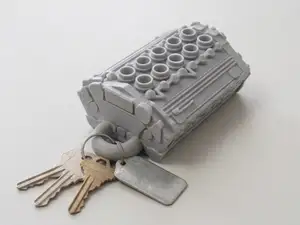 V10 Engine Keychain-レーシングエンジン