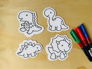 pack de manualidades para colorear dinosaurios