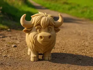 Niedlicher Yak mit wuscheligem Fell