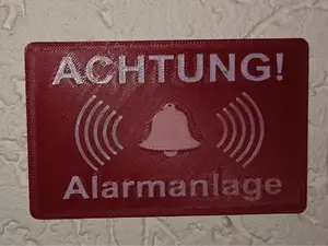 Schild Alarmanlage