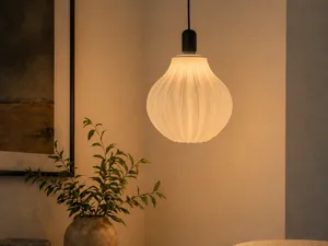 Ribbed Tulip Pendant Lampshade