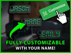 Digital Clock Font Fully Custom Keychain Generator