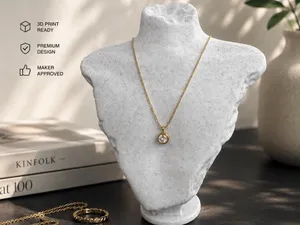 Minimalist Jewelry Bust Display