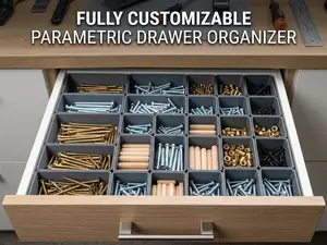 AnySize Parametric Drawer Organizer Customizable