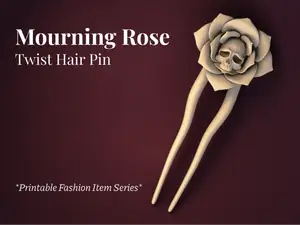 Mourning Rose - Twist Hairpin