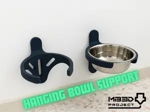 Wall-mounted bowl holder