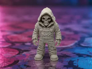 Skelett Junge "Kapuzengrimm" Miniatur Figur