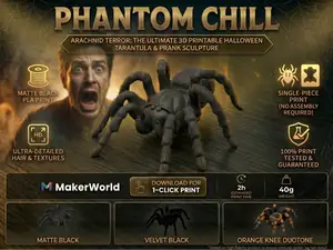 Tarantula Life-Size Easy Print Best Prank