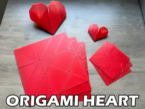 Foldable Origami Heart