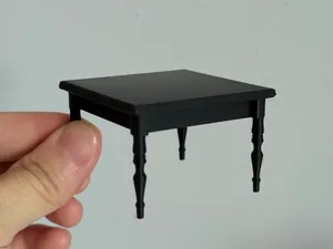 Classic Scalable Miniature Table – Turned legs