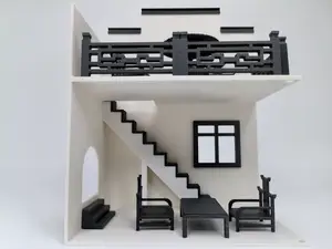 徽派微缩建筑房间(Hui-style miniature building room)