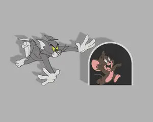 Tom a Jerry wall decor