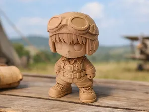 Mini Abenteurer Pilotfigur mit Fliegerbrille