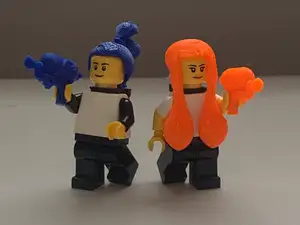 Brick Minifigure Splatoon Inkling Hair