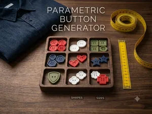 Parametric Button Generator (14 Shapes)