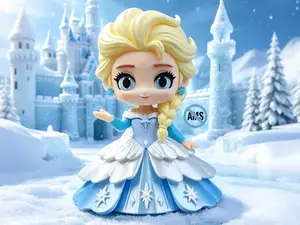 艾莎 公主 Elsa 冰雪奇缘 Frozen 冰雪女王 let it go Q版 分色拆件 免AMS